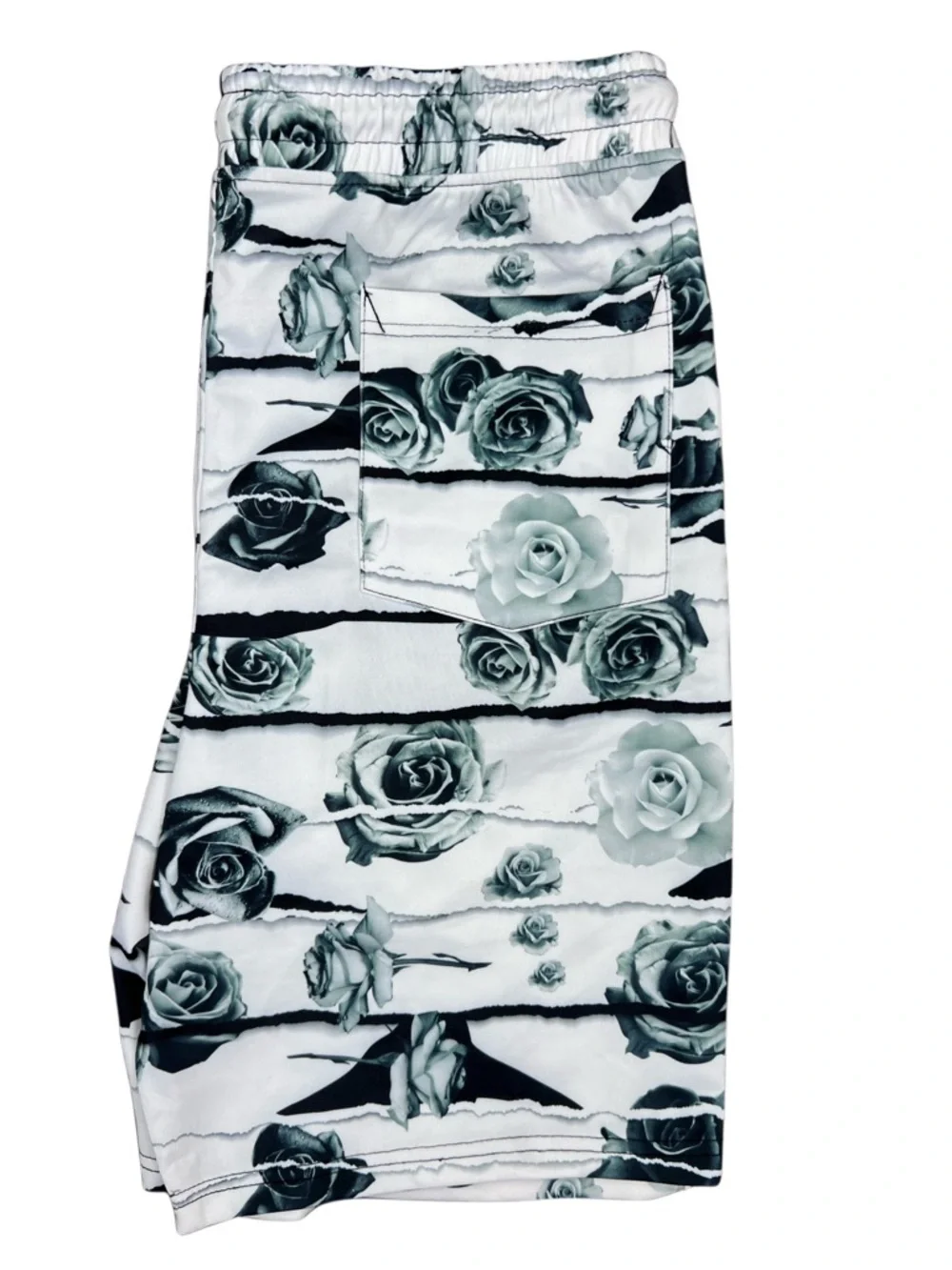 NWT Fresh Prints of Bel-Air by Drill Clothing Rose Print Drawstring Shorts Large